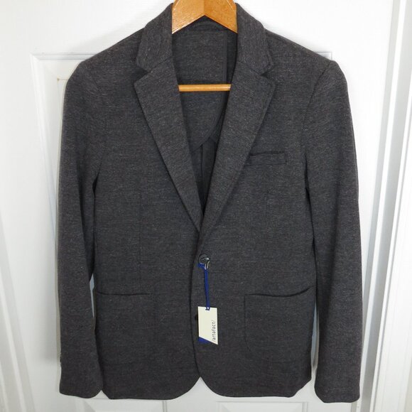 NWT Artefact Heathered Knit Sweater Blazer Heather Gray Small Soft Knit Coat - Picture 1 of 5
